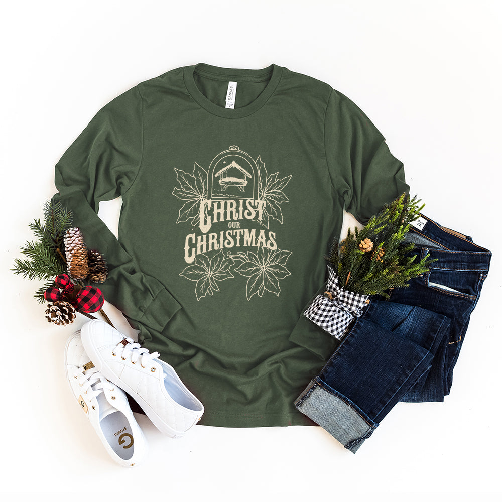 Christ Manger | Long Sleeve Crew Neck