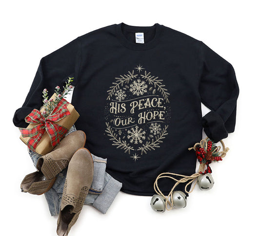 His Peace Snowflake | Graphic Sweatshirt