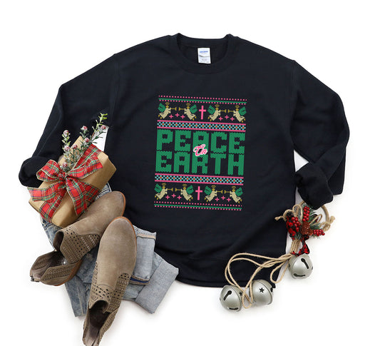 Peace On Earth Knit | Graphic Sweatshirt