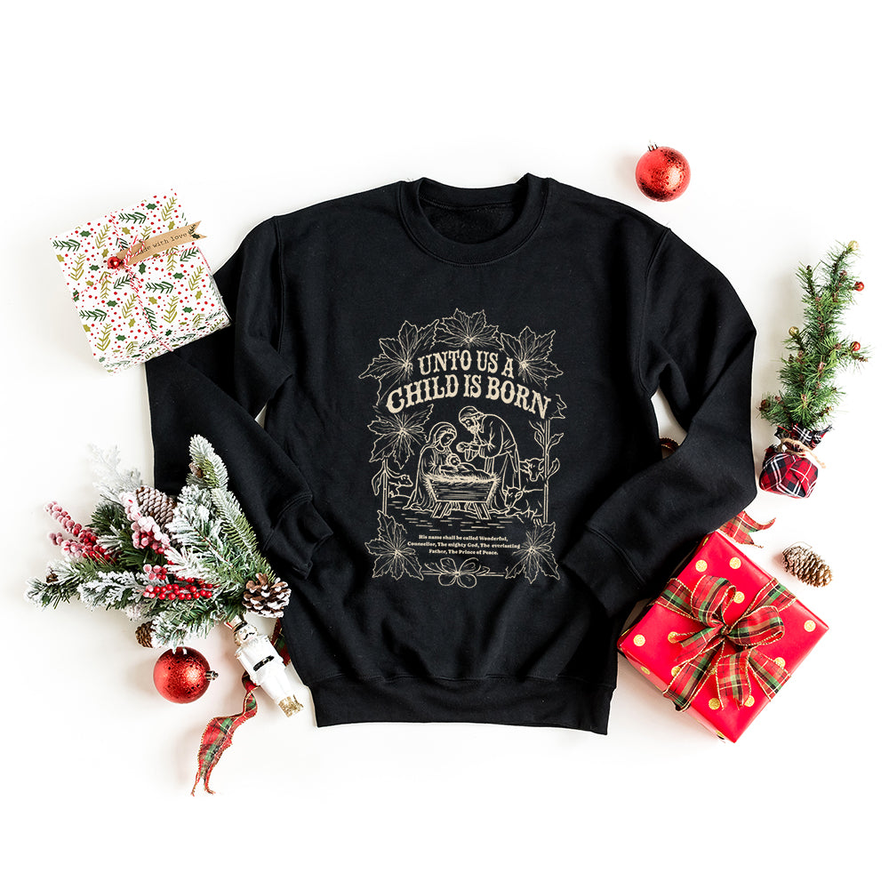 Nativity Scripture Verse | Graphic Sweatshirt