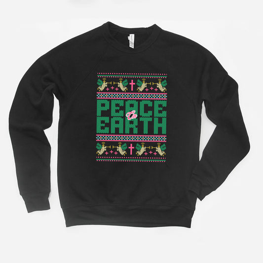 Peace On Earth Knit | Bella Canvas Sweatshirt