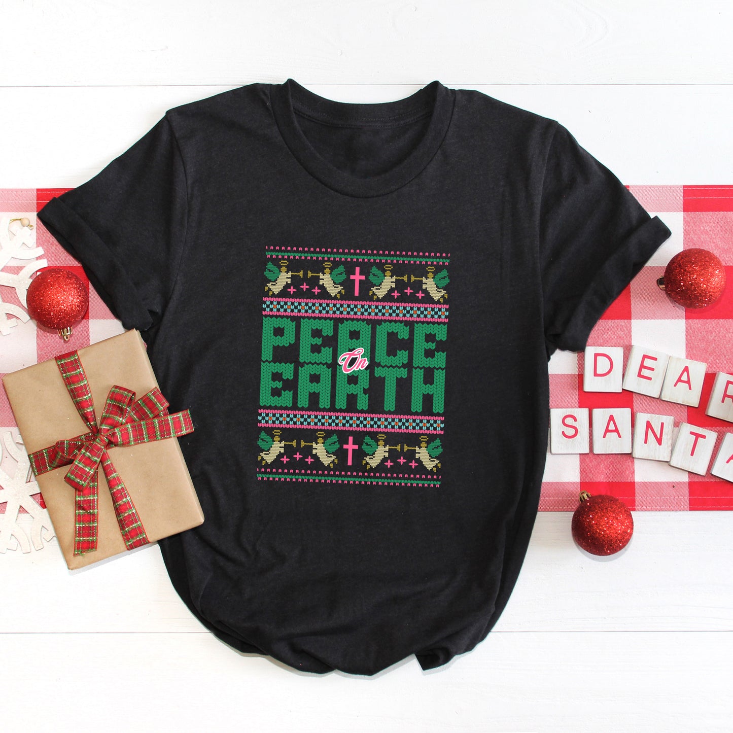 Peace On Earth Knit | Short Sleeve Crew Neck