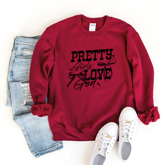 Coquette Pretty Girls Love God | Graphic Sweatshirt