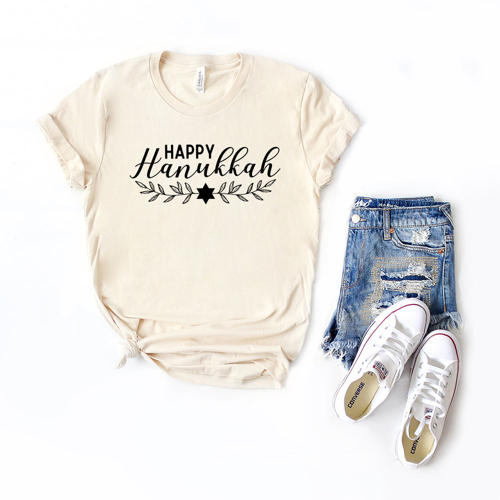 Happy Hanukkah | Short Sleeve Crew Neck