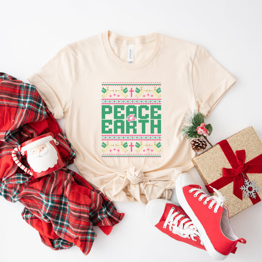 Peace On Earth Knit | Short Sleeve Crew Neck