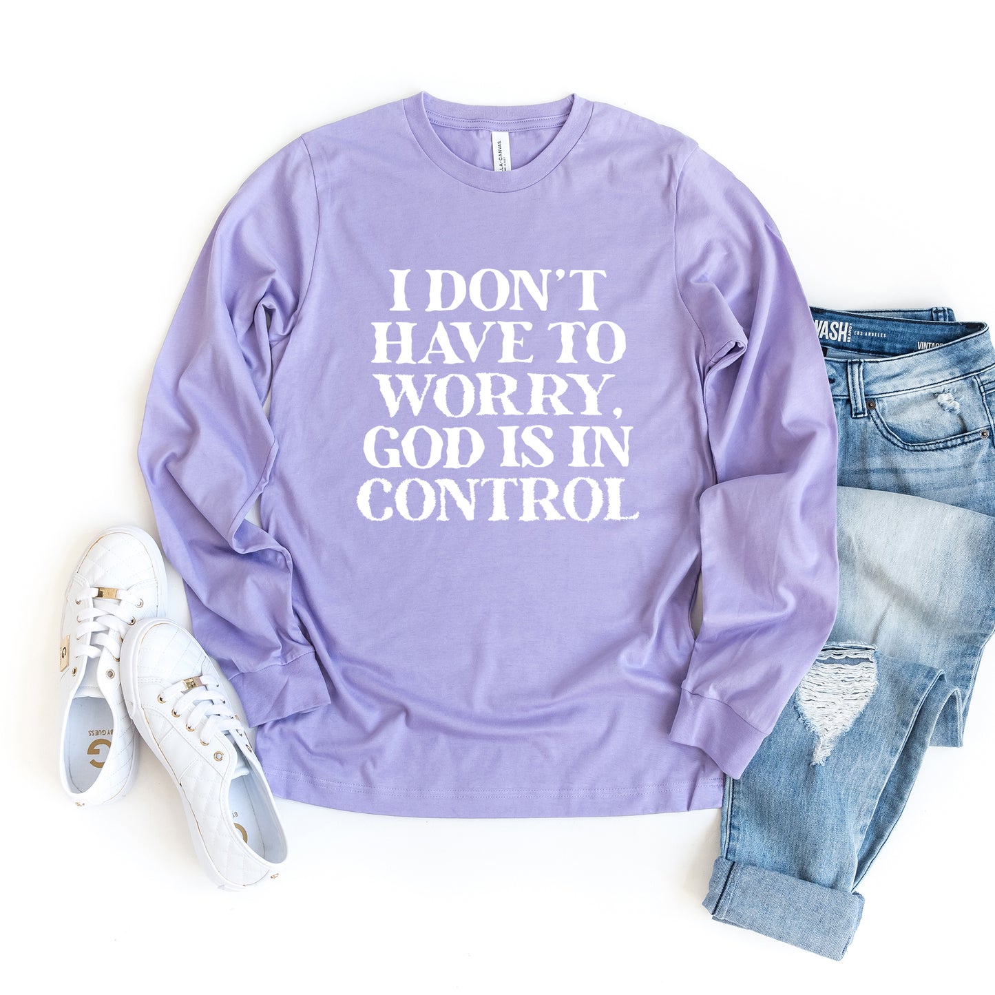 God is in Control | Long Sleeve Crew Neck