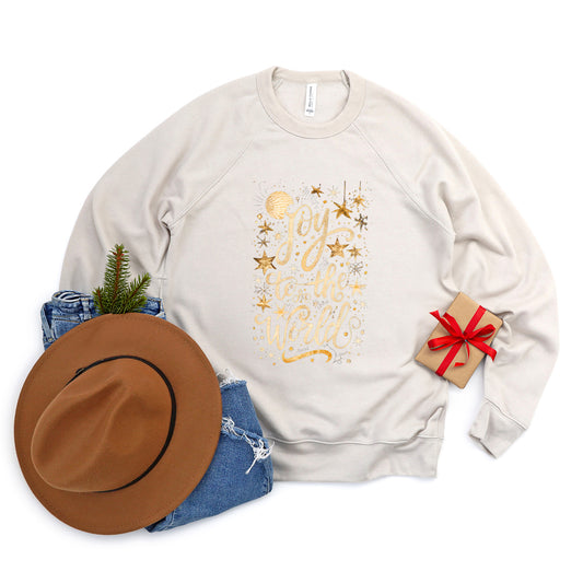 Joy To The World Stars | Bella Canvas Sweatshirt