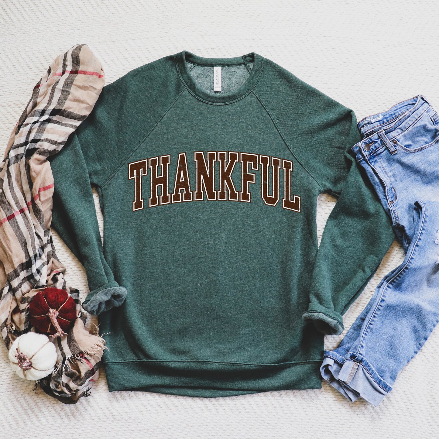 Thankful Grunge | Bella Canvas Premium Sweatshirt