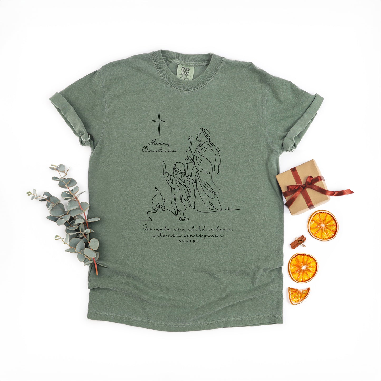 For Unto Us a Child Is Born Star | Garment Dyed Tee