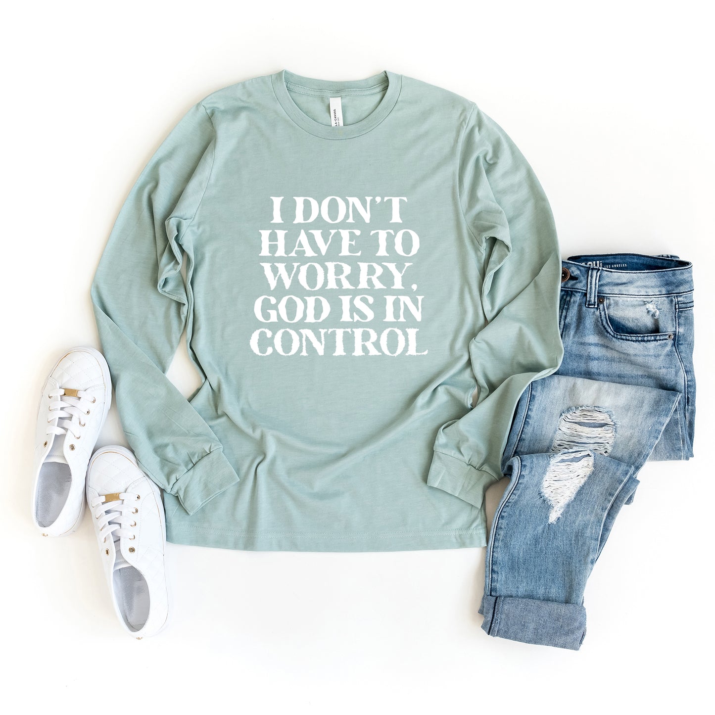 God is in Control | Long Sleeve Crew Neck