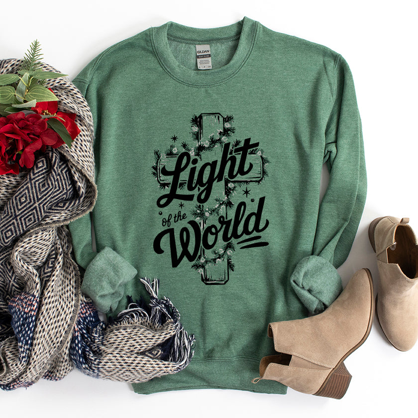 Light Of The World Cross | Graphic Sweatshirt