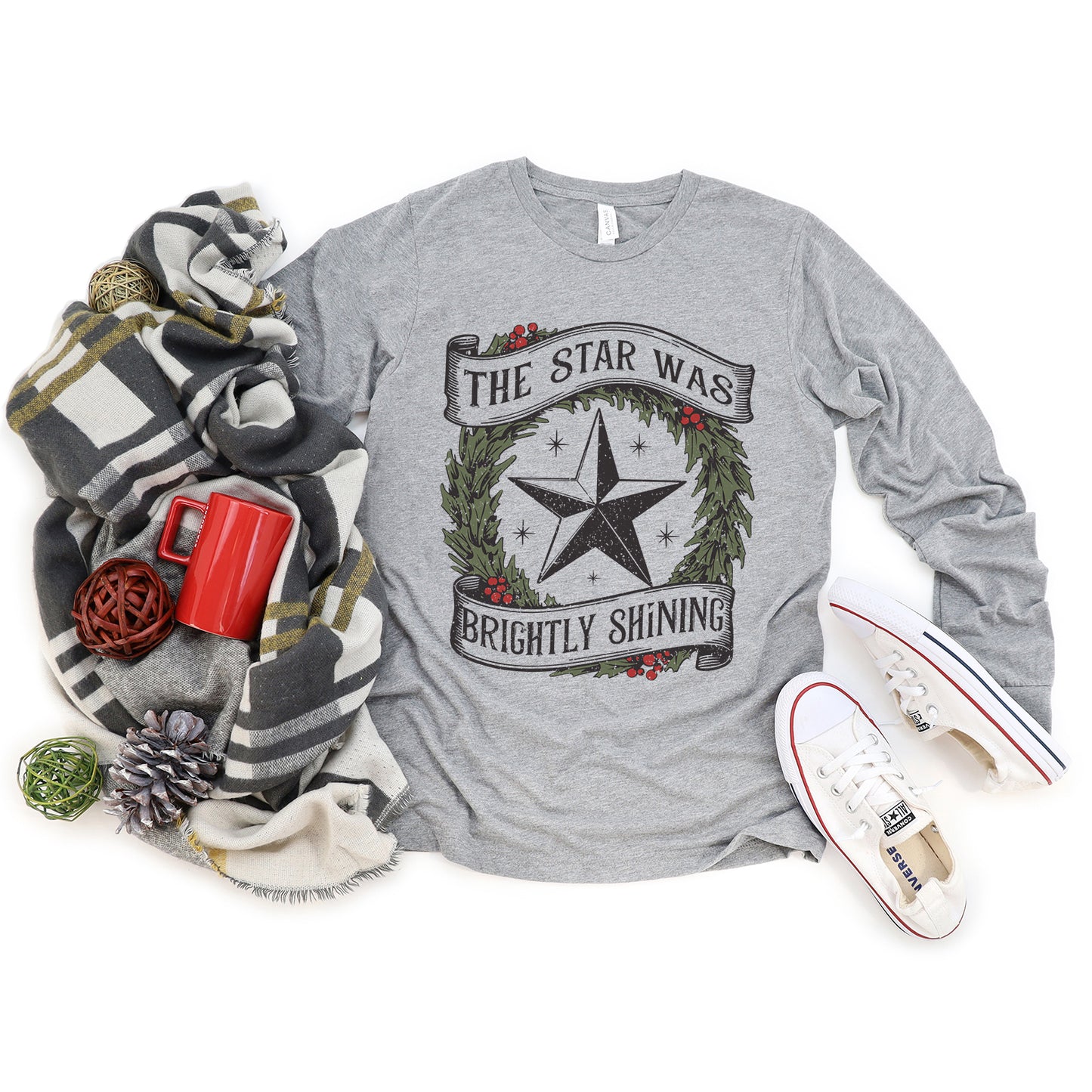 Star Brightly Shining | Long Sleeve Crew Neck