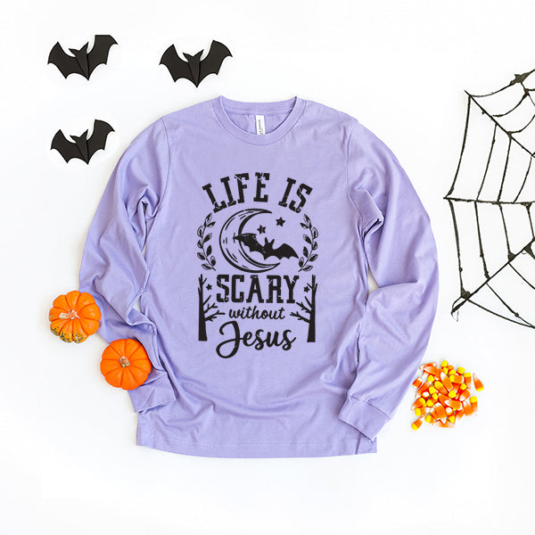 Scary Without Jesus | Long Sleeve Crew Neck