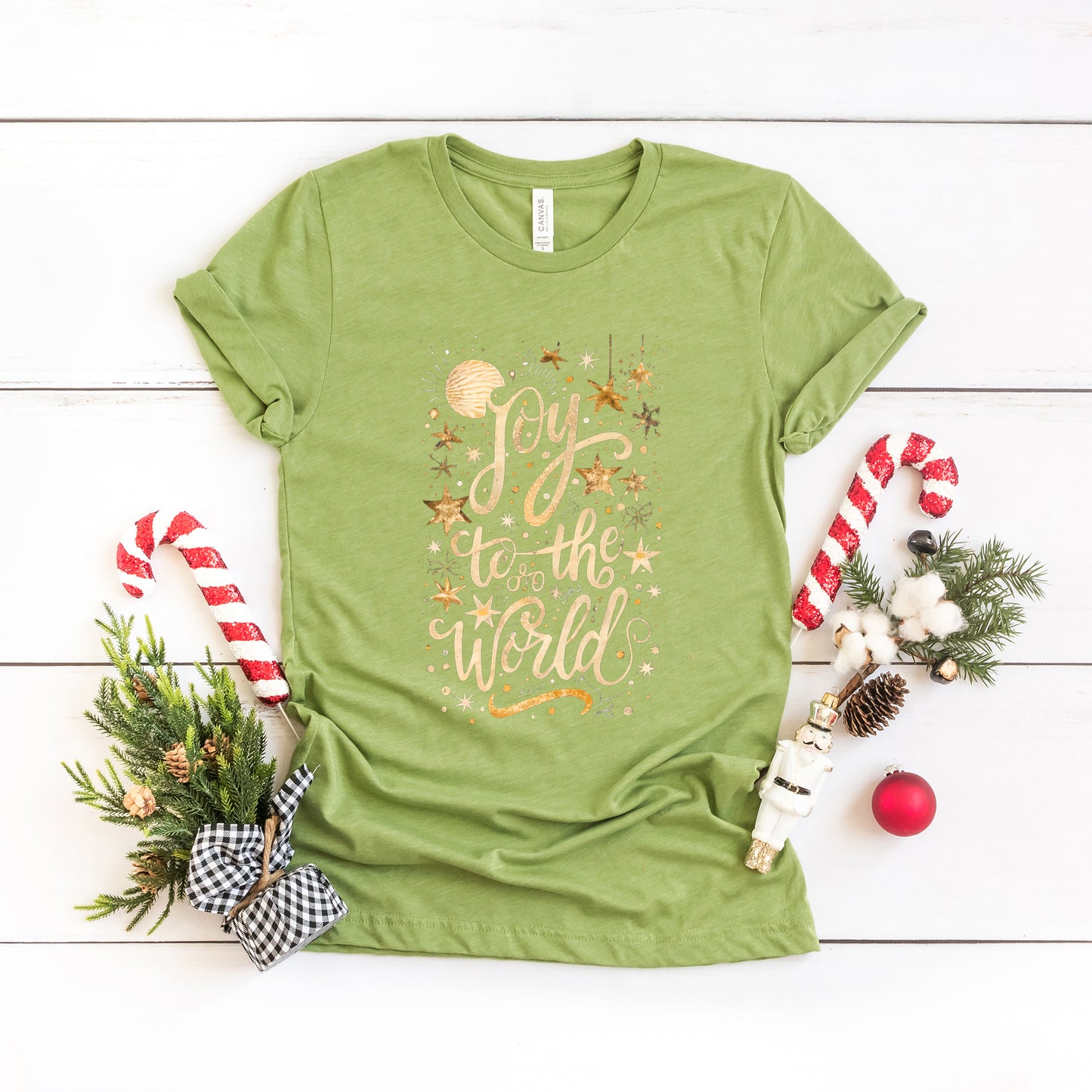 Joy To The World Stars | Short Sleeve Crew Neck