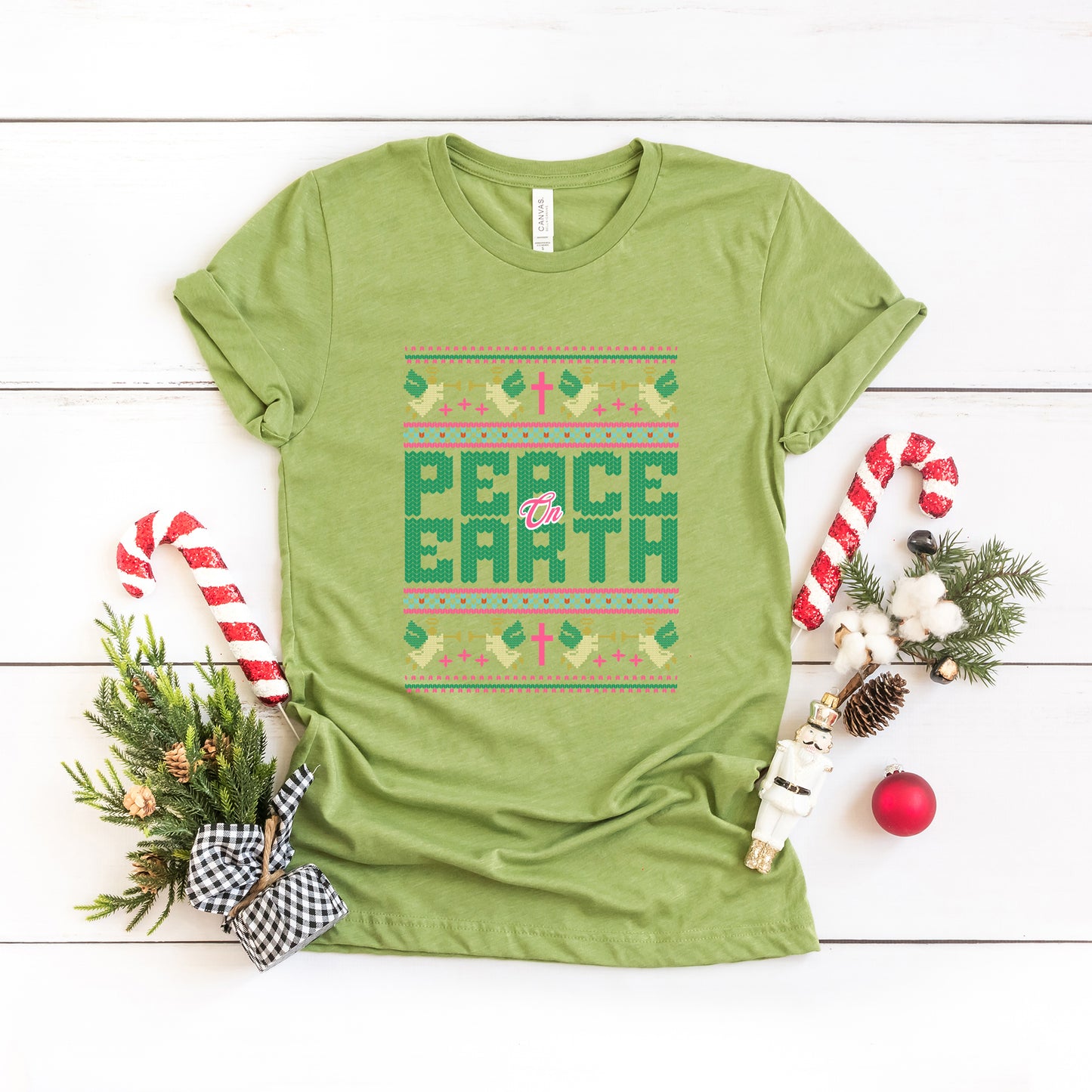 Peace On Earth Knit | Short Sleeve Crew Neck