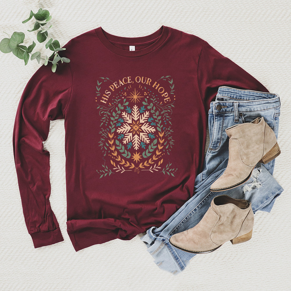 His Peace Our Hope | Long Sleeve Crew Neck