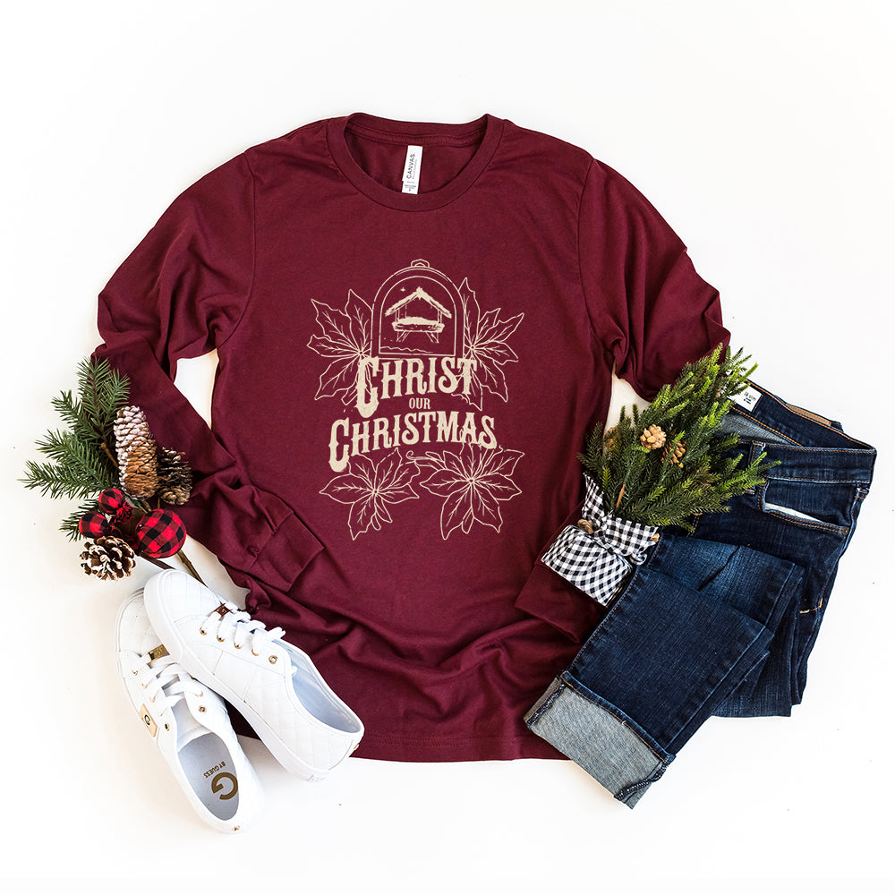 Christ Manger | Long Sleeve Crew Neck