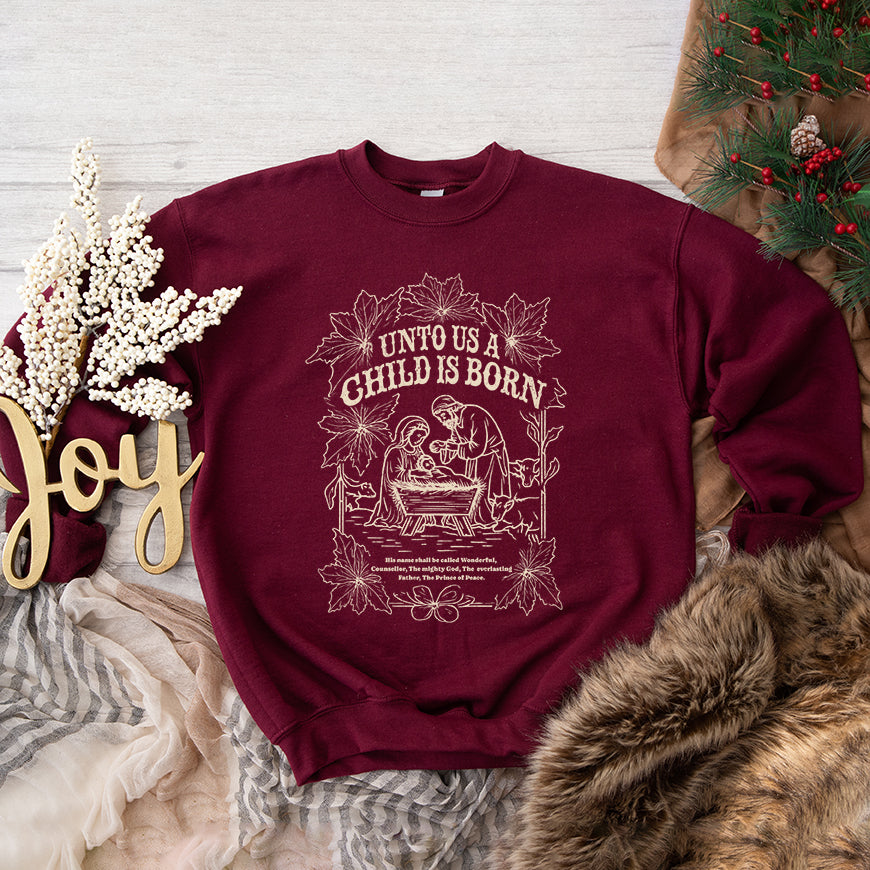 Nativity Scripture Verse | Graphic Sweatshirt