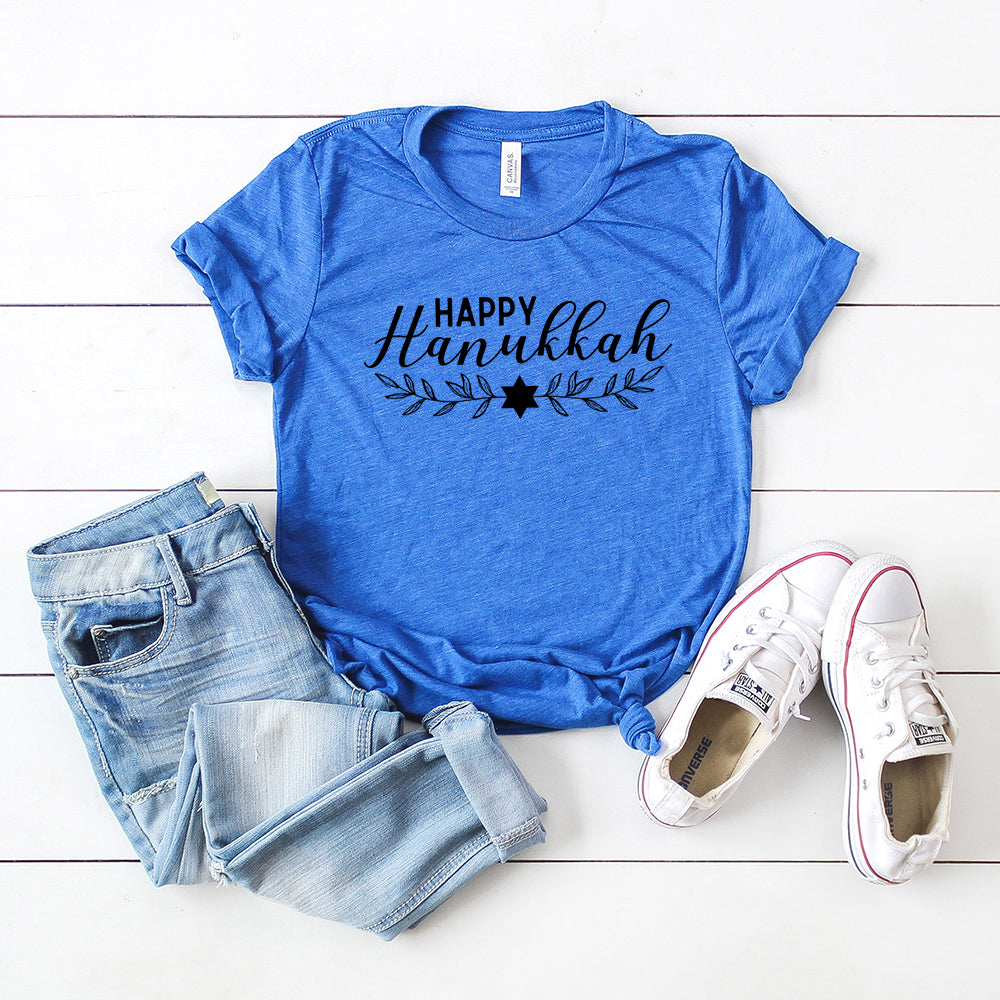 Happy Hanukkah | Short Sleeve Crew Neck