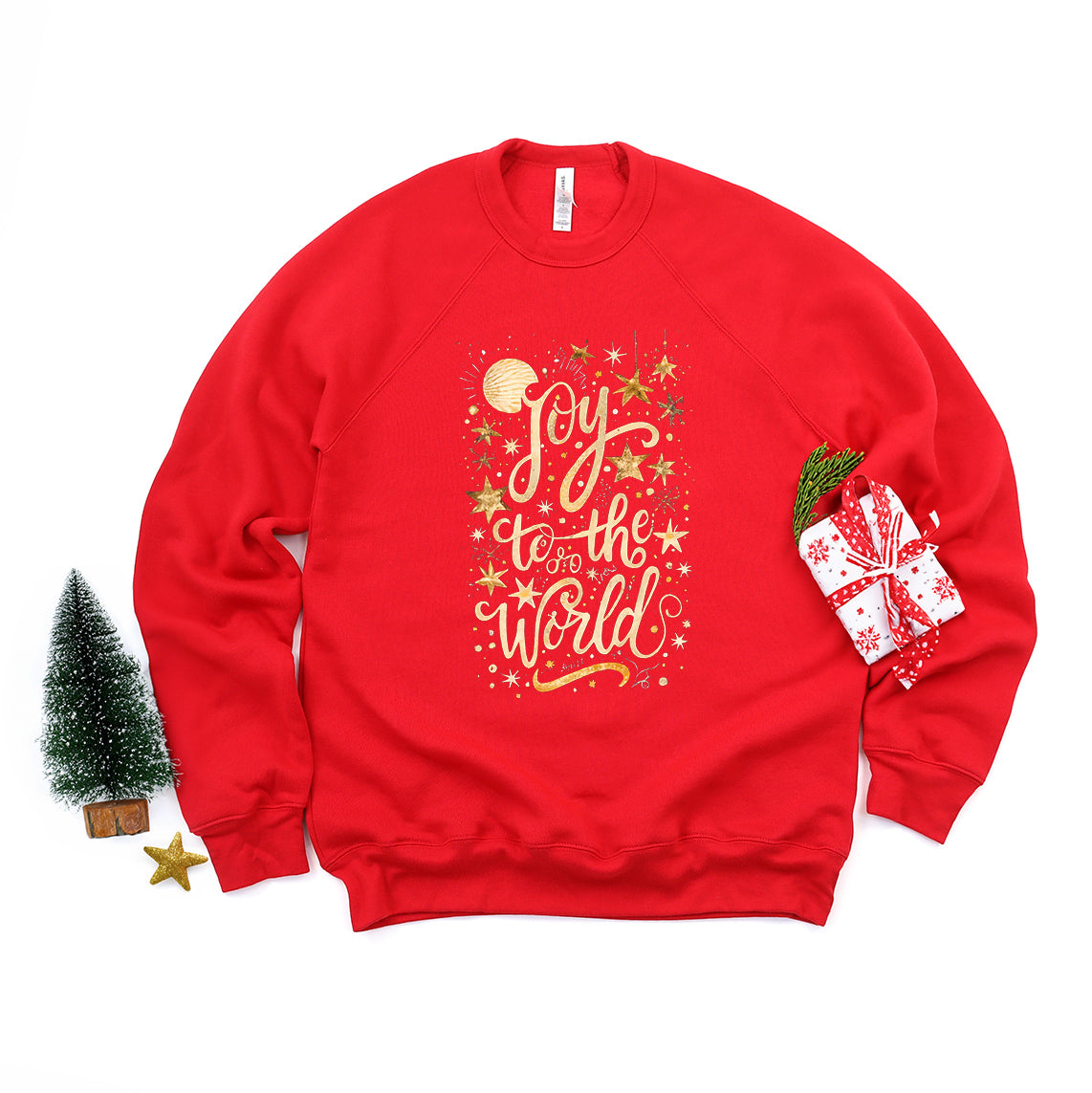 Joy To The World Stars | Bella Canvas Sweatshirt