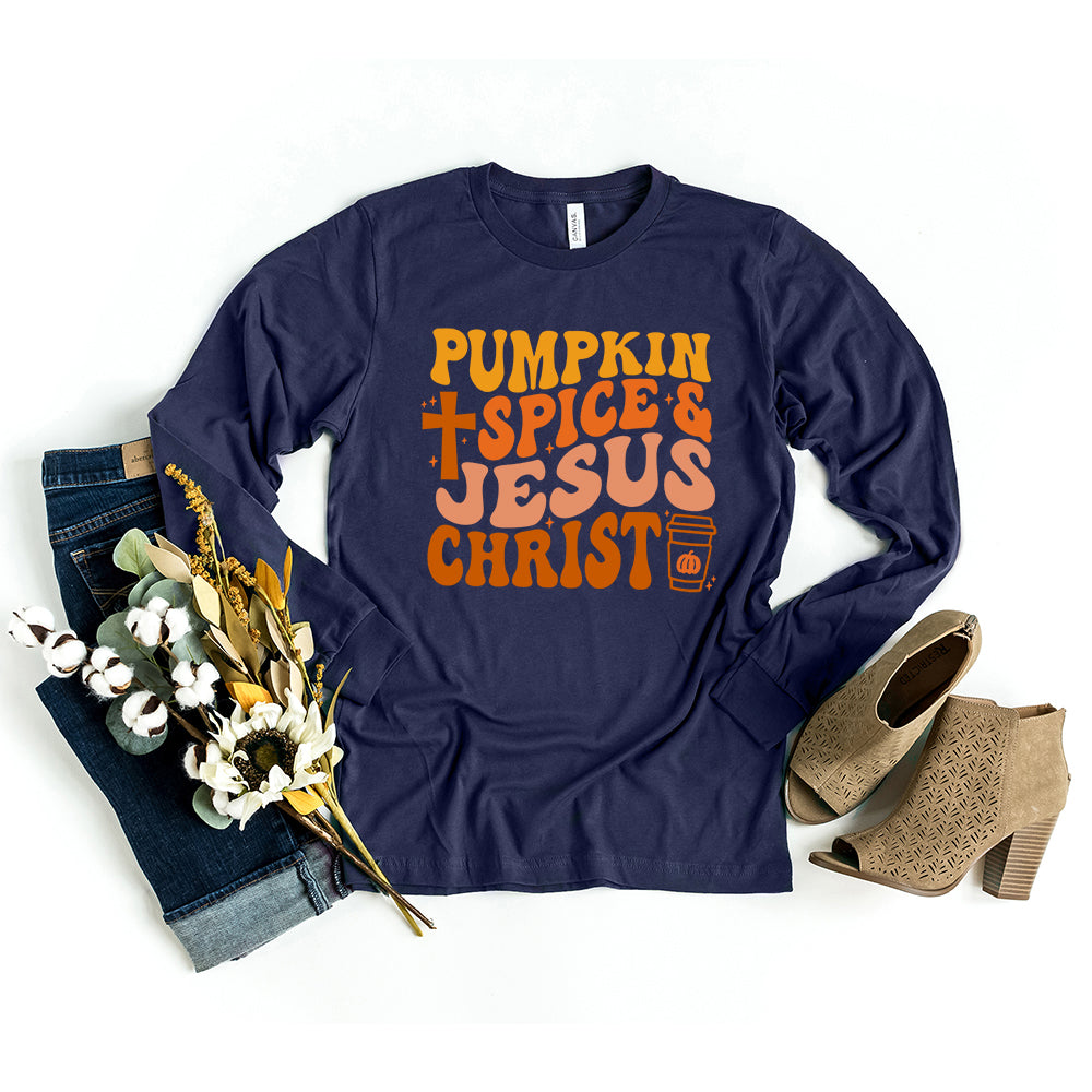 Pumpkin Spice Cross | Long Sleeve Crew Neck