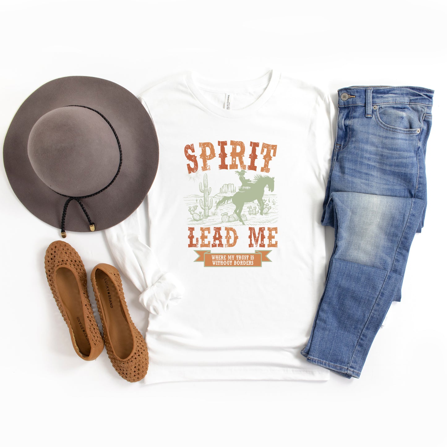 Spirit Lead Me Western | Long Sleeve Crew Neck