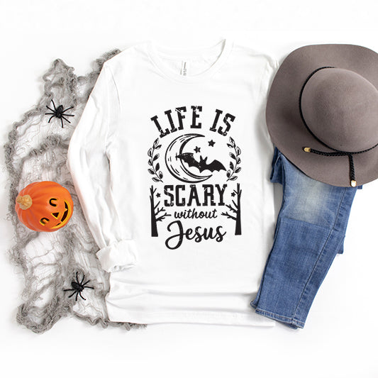 Scary Without Jesus | Long Sleeve Crew Neck