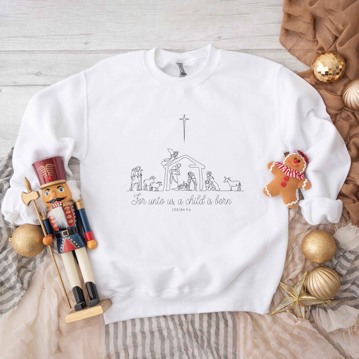 Unto Us a Child is Born Nativity | Sweatshirt