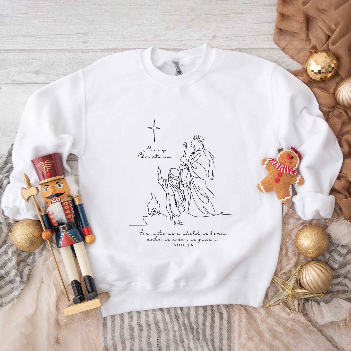 For Unto Us a Child is Born Star | Sweatshirt