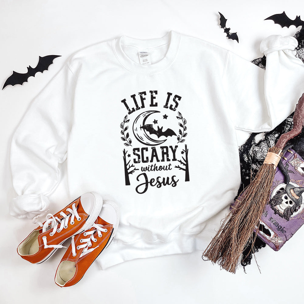 Scary Without Jesus | Graphic Sweatshirt