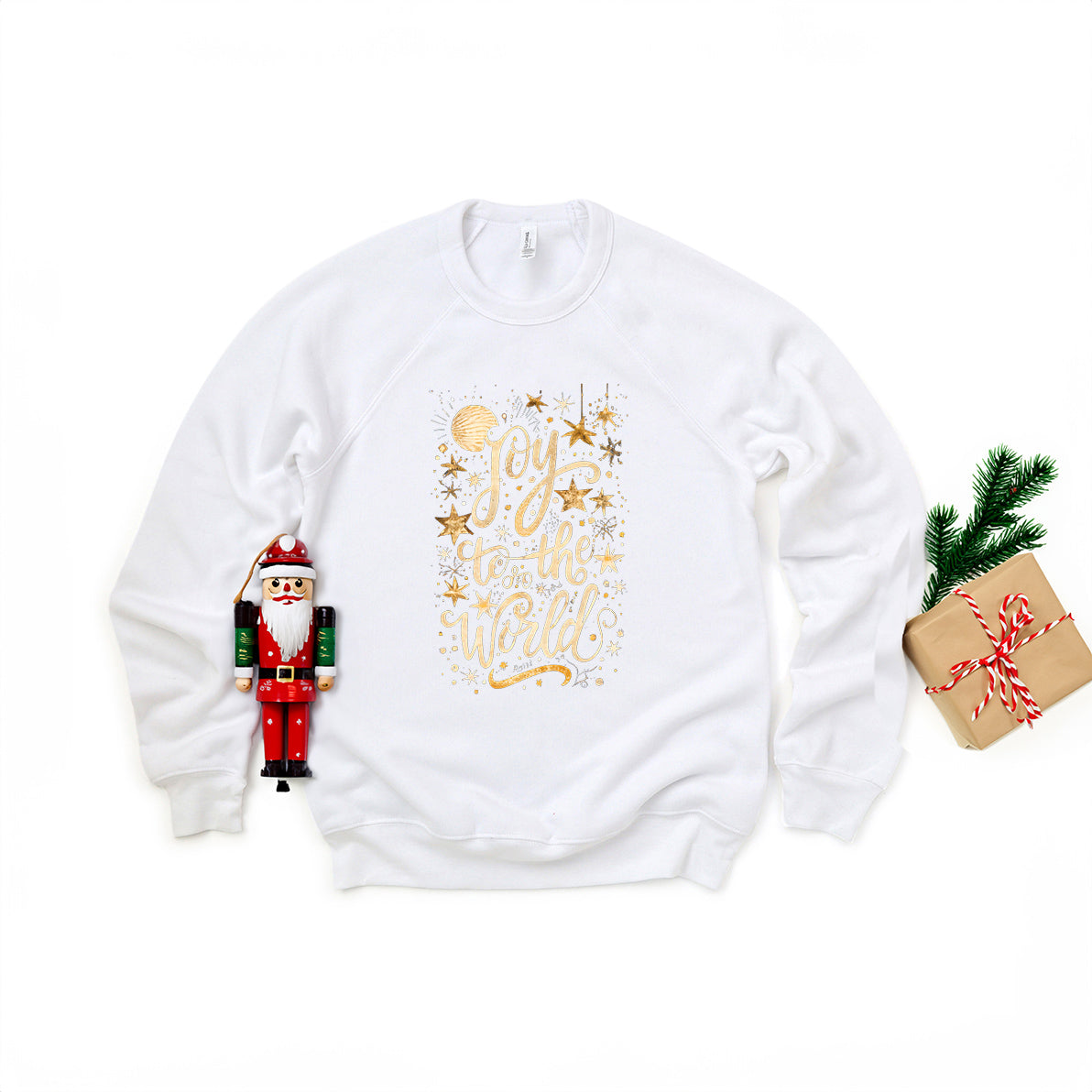 Joy To The World Stars | Bella Canvas Sweatshirt