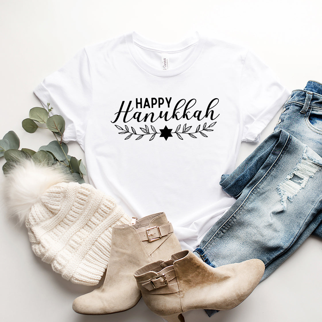 Happy Hanukkah | Short Sleeve Crew Neck