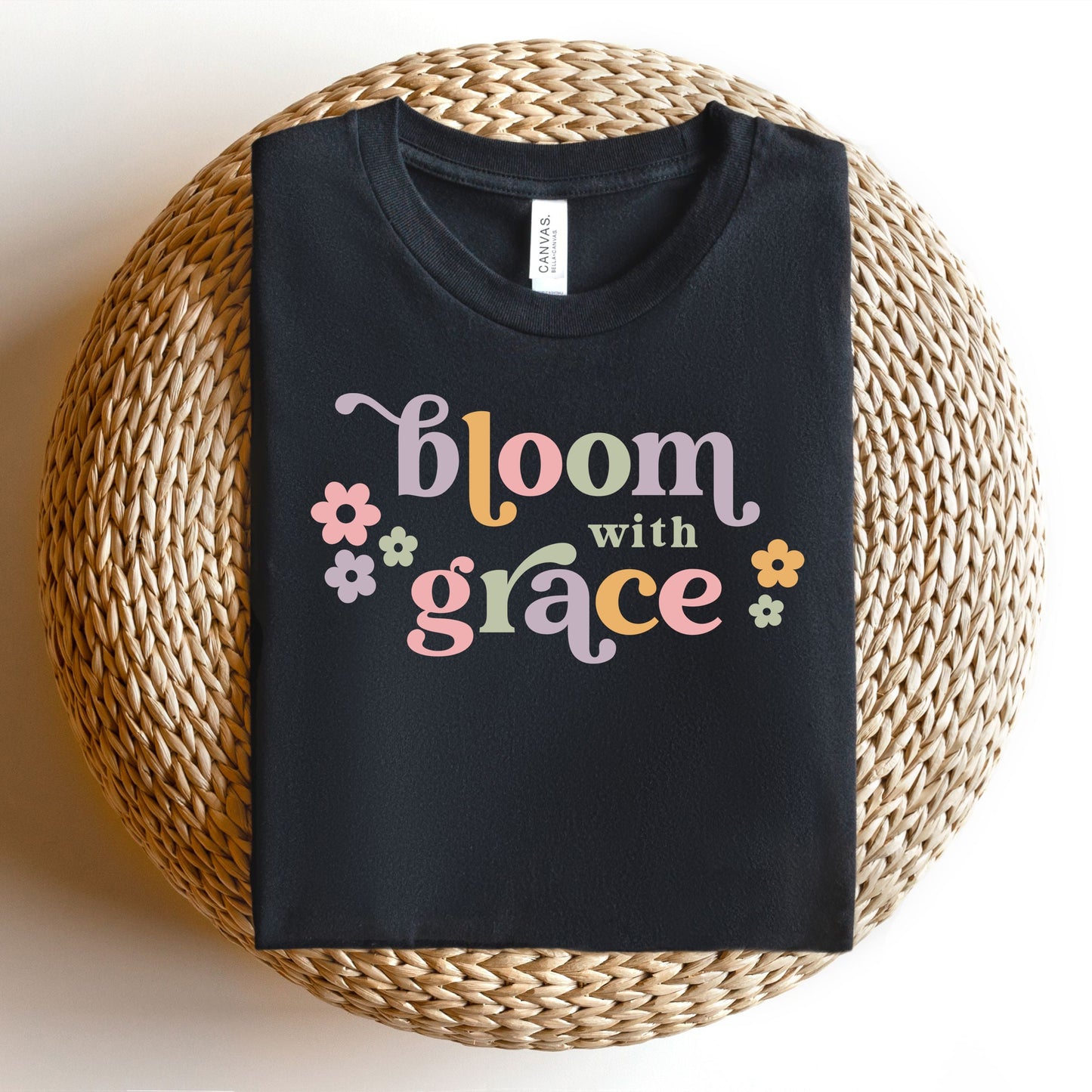 Bloom With Grace Retro | Short Sleeve Crew Neck