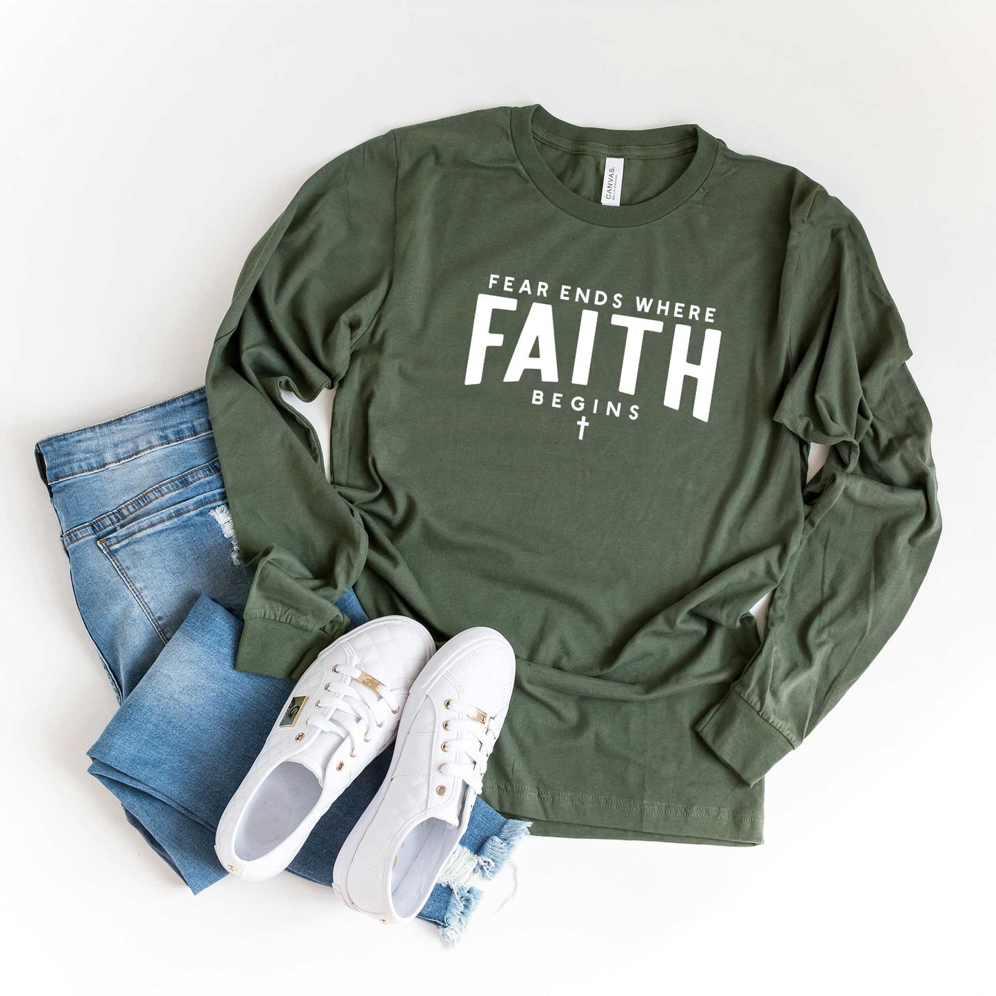 Fear Ends Faith Begins | Long Sleeve Crew Neck