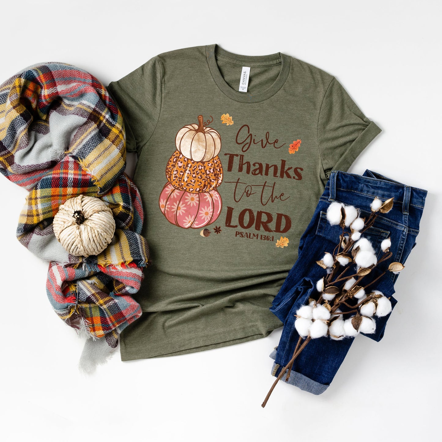 Give Thanks Pumpkins | Short Sleeve Crew Neck