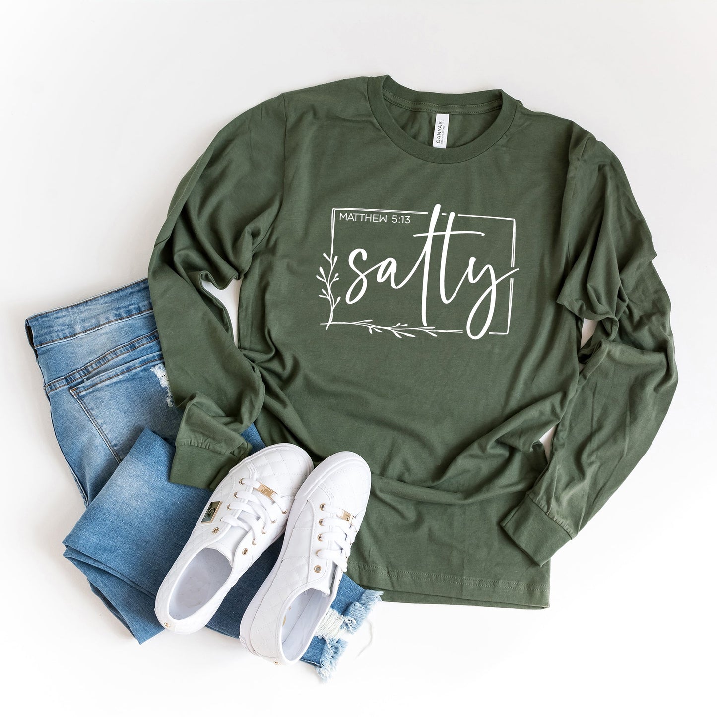 Salty Scripture | Long Sleeve Crew Neck