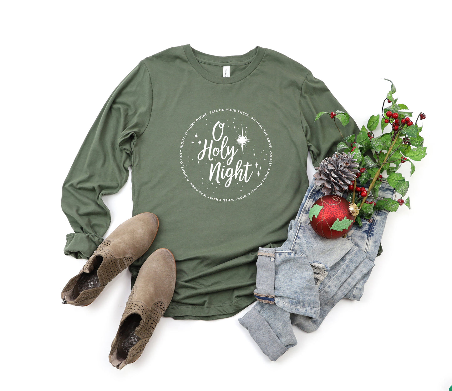 Holy Night Stars | Long Sleeve Crew Neck