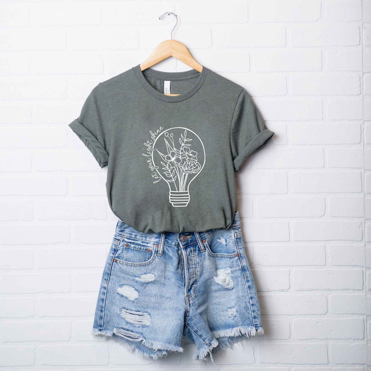 Let Your Light Shine Light Bulb | Short Sleeve Crew Neck