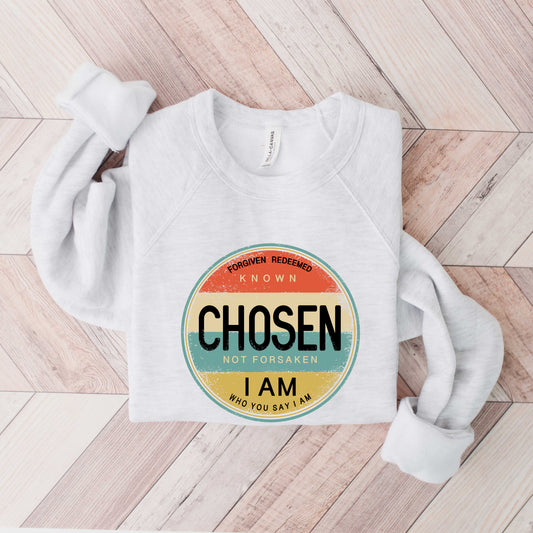 Chosen Not Forsaken Colorful | Bella Canvas Premium Sweatshirt