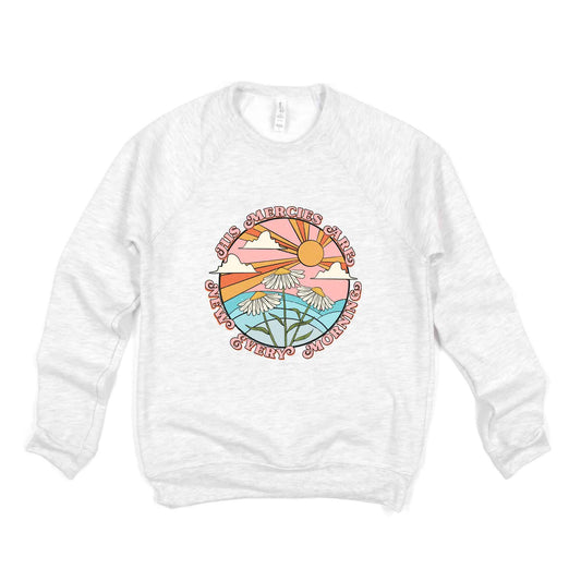 Retro His Mercies Are New Every Morning | Bella Canvas Premium Sweatshirt