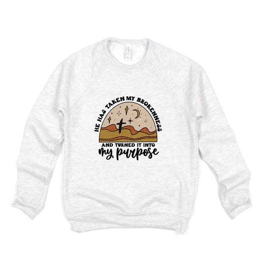 Brokenness To Purpose Desert | Bella Canvas Premium Sweatshirt