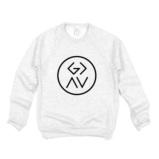 God Is Greater Circle Letters | Bella Canvas Premium Sweatshirt