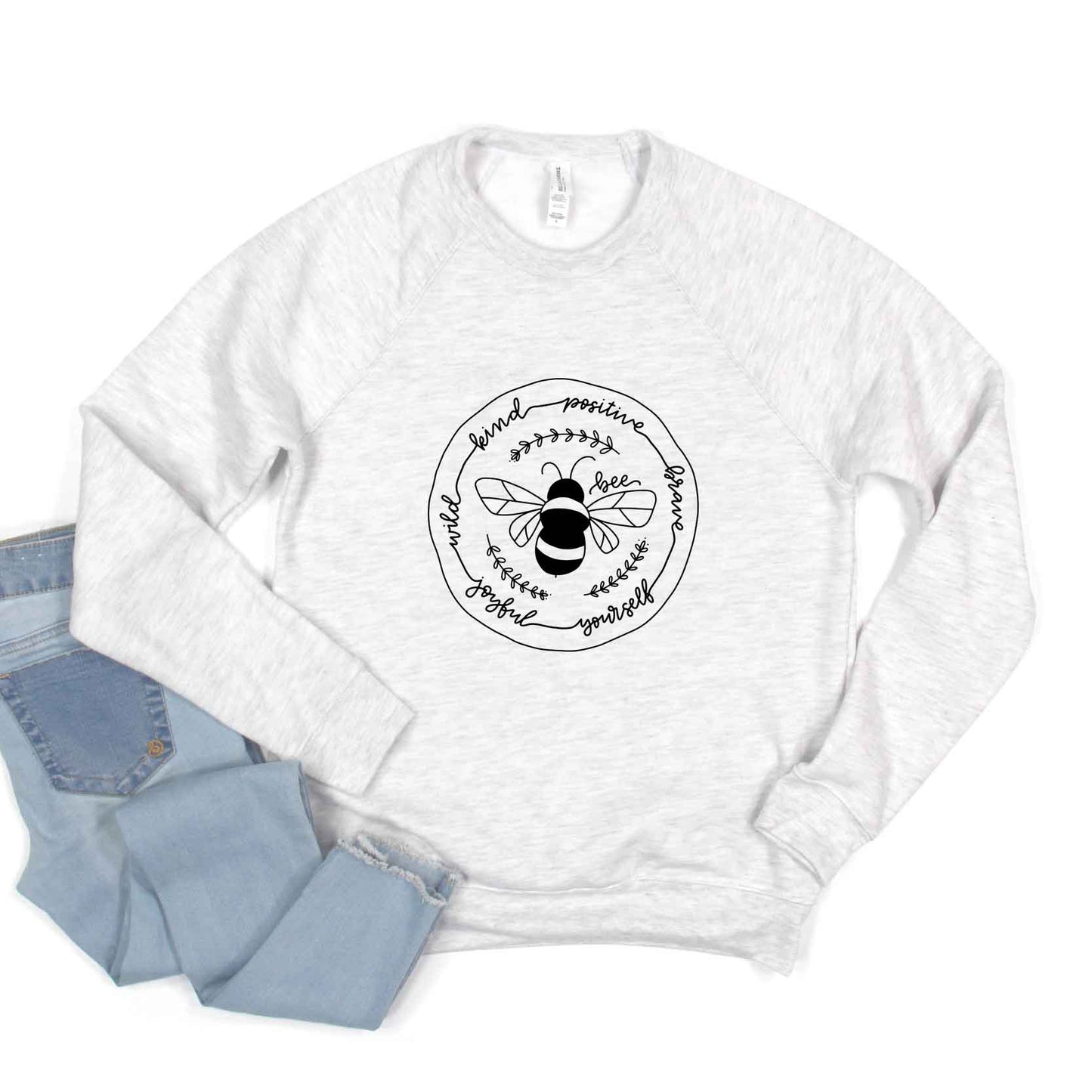 Bee Kind Positive Brave | Bella Canvas Premium Sweatshirt