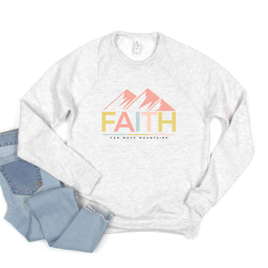 Bright Faith Can Move Mountains | Bella Canvas Premium Sweatshirt