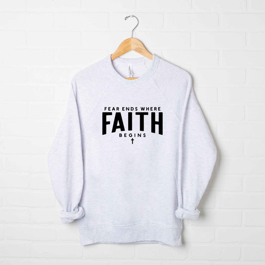 Fear Ends Faith Begins | Bella Canvas Premium Sweatshirt