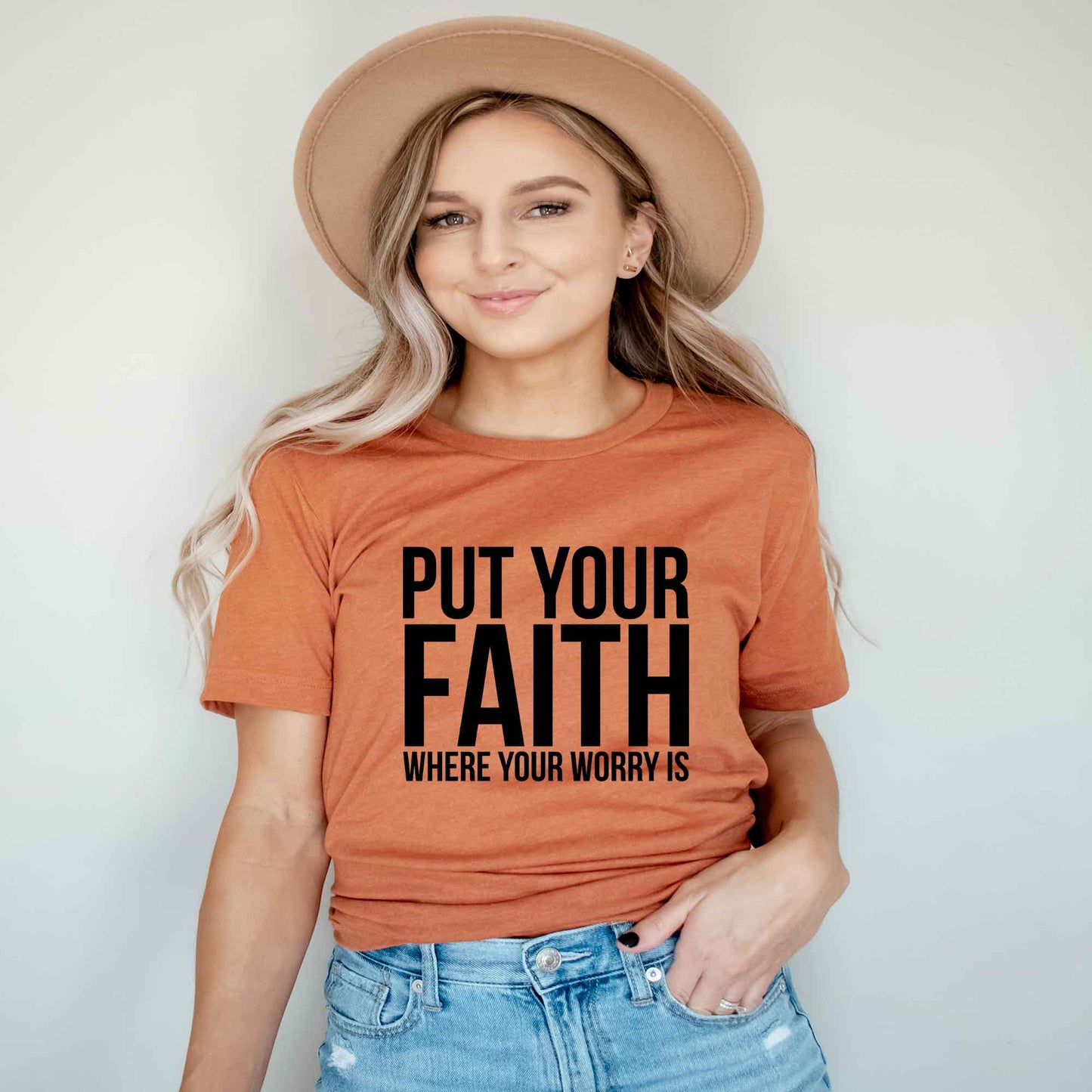 Faith Where Worry Is | Short Sleeve Crew Neck