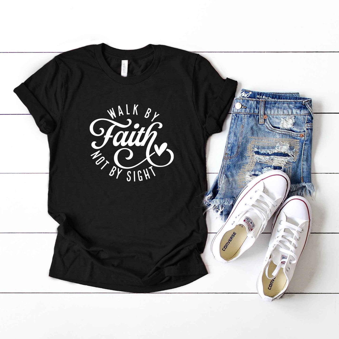 Walk By Faith Not By Sight | Short Sleeve Crew Neck