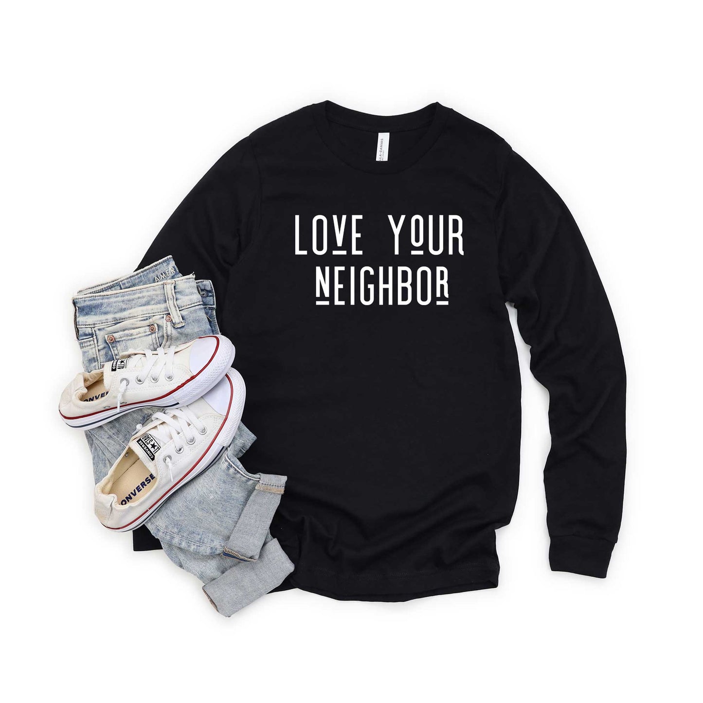 Love Your Neighbor | Long Sleeve Crew Neck