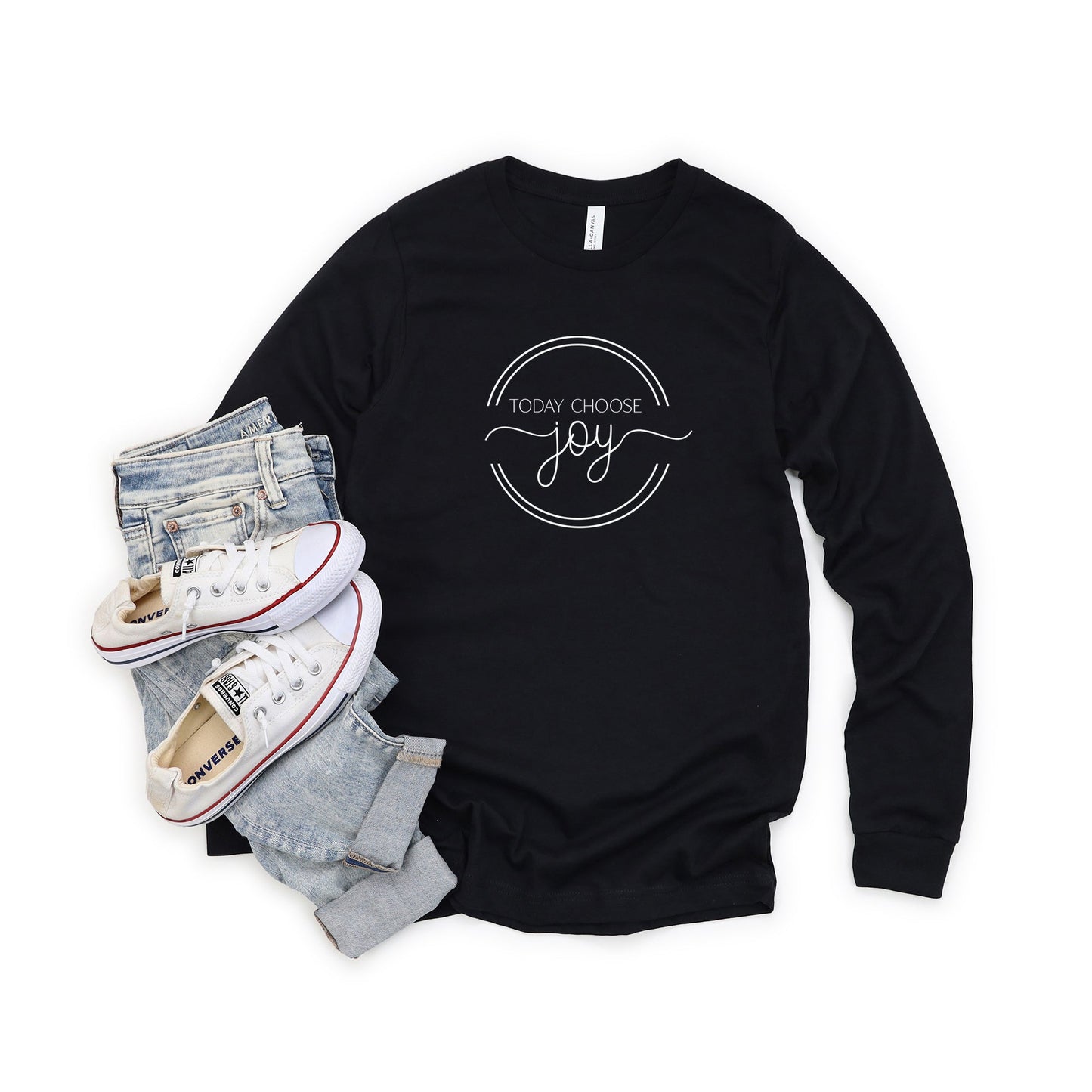 Today Choose Joy Circle | Long Sleeve Crew Neck