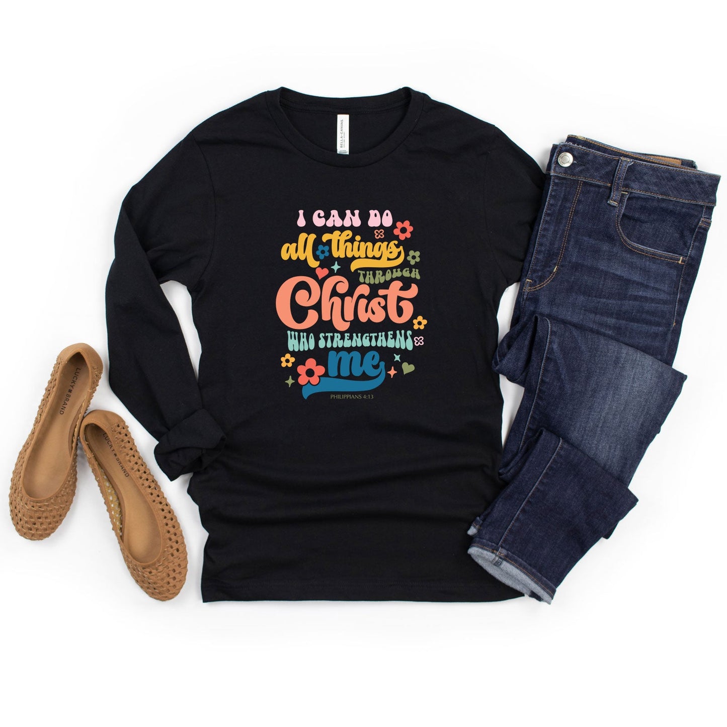 I Can Do All Things Colorful | Long Sleeve Crew Neck